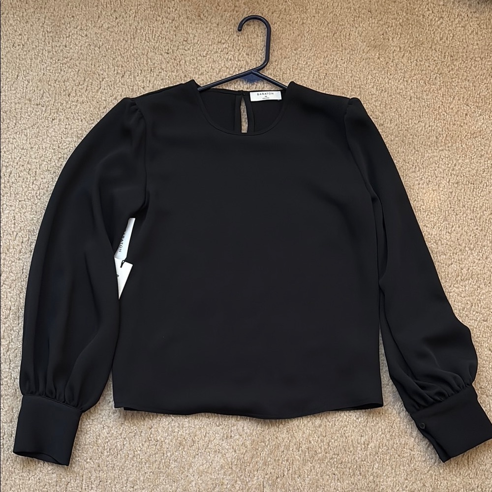 Aritzia Moda XS Black Blouse NWT